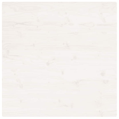 Piano Tavolo Bianco 80x80x2,5cm Legno Massello di Pino Quadrato