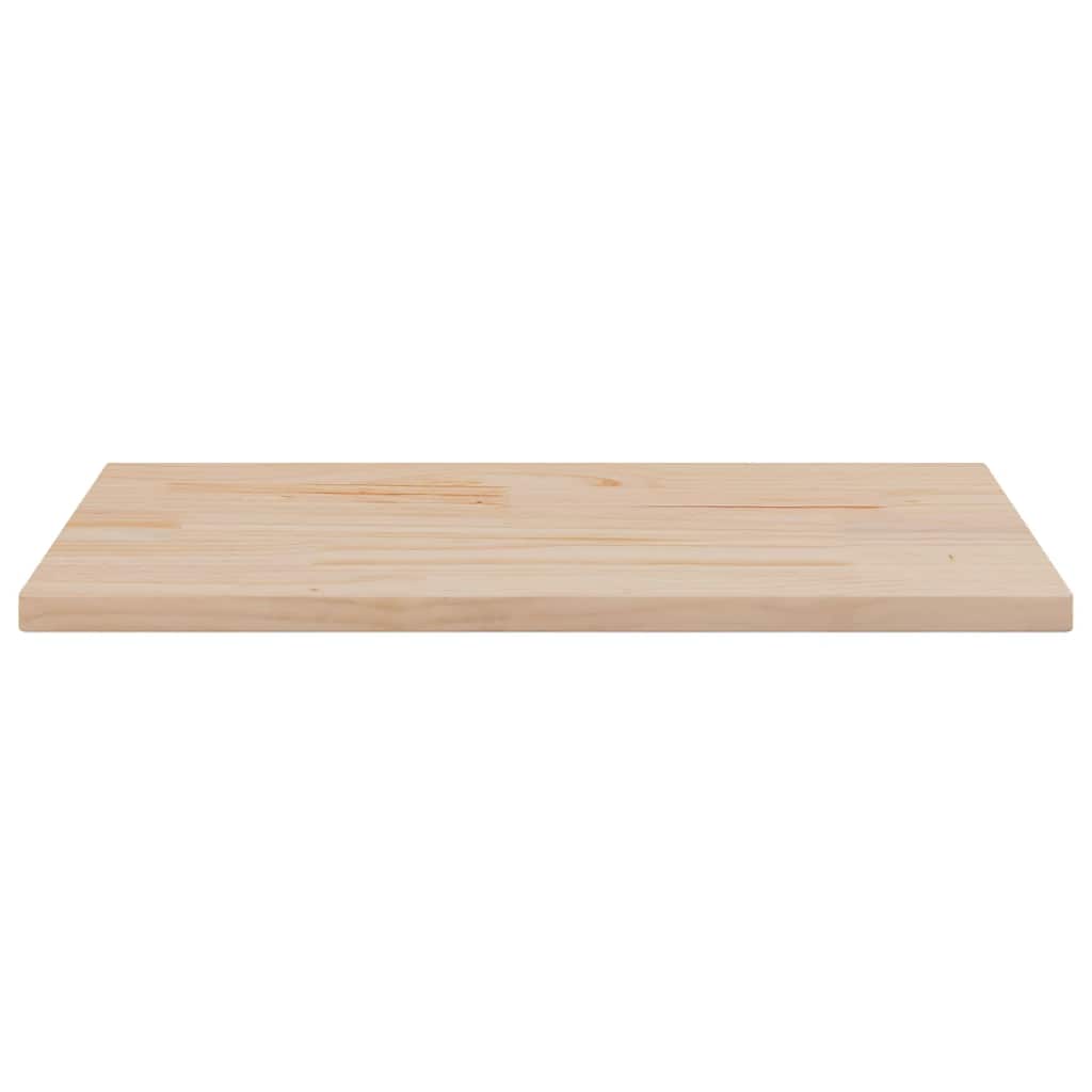 Piano Tavolo 80x40x2,5 cm Legno Massello di Pino Rettangolare | homemem39
