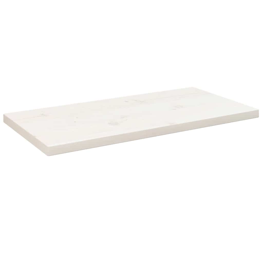 Piano Tavolo Bianco Legno Massello Pino Rettangolare