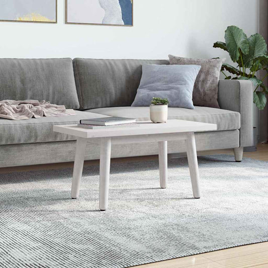 Piano Tavolo Bianco 80x40x2,5 Legno Massello Pino Rettangolare