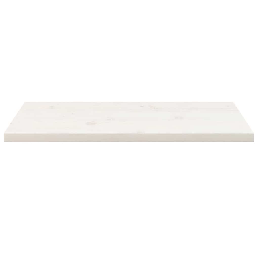 Piano Tavolo Bianco Legno Massello Pino Rettangolare