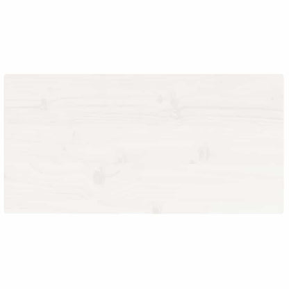 Piano Tavolo Bianco 80x40x2,5 Legno Massello Pino Rettangolare | homemem39