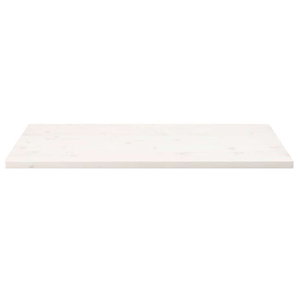 Piano Tavolo Bianco Legno Massello Pino Rettangolare