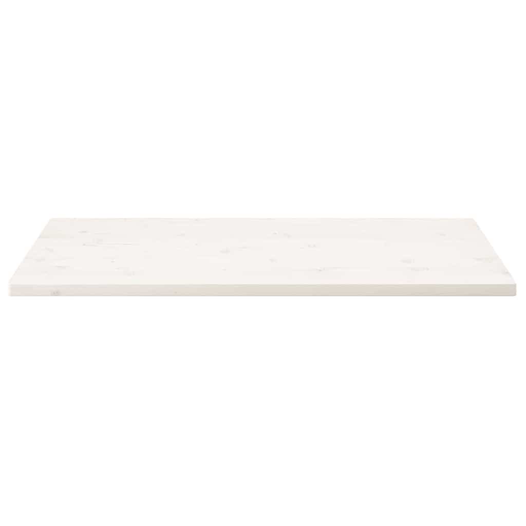 Piano Tavolo Bianco Legno Massello Pino Rettangolare