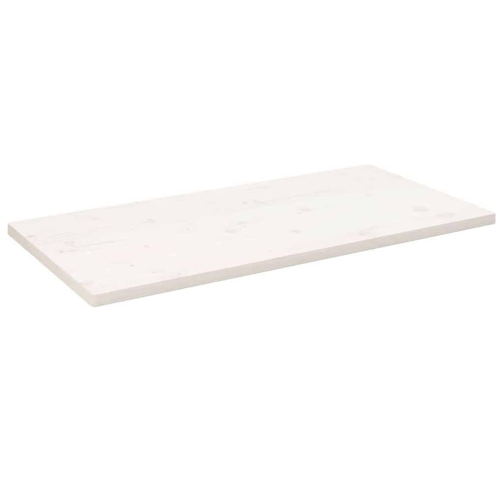 Piano Tavolo Bianco Legno Massello Pino Rettangolare