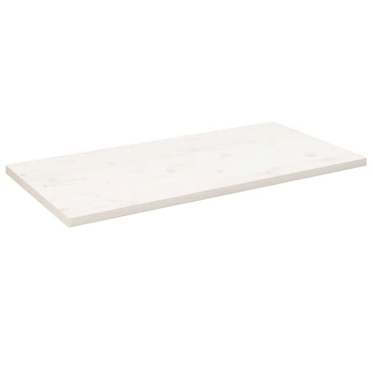 Piano Tavolo Bianco Legno Massello Pino Rettangolare