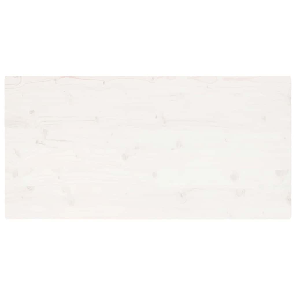 Piano Tavolo Bianco Legno Massello Pino Rettangolare