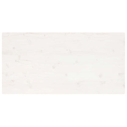 Piano Tavolo Bianco Legno Massello Pino Rettangolare