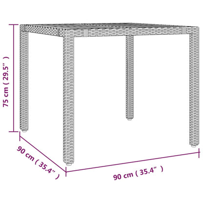 Set da Pranzo da Giardino 3 pz con Cuscini in Polyrattan Grigio | homemem39