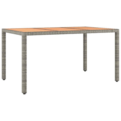 Set da Pranzo da Giardino 7 pz con Cuscini in Polyrattan Grigio | homemem39