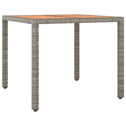 Set da Pranzo da Giardino 5 pz con Cuscini in Polyrattan Grigio | homemem39