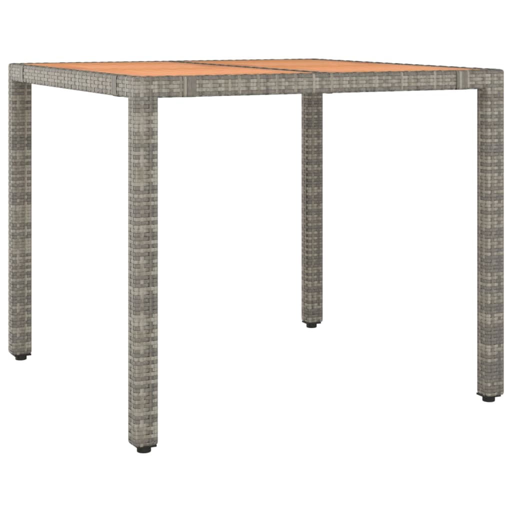 Set da Pranzo da Giardino 5 pz con Cuscini in Polyrattan Grigio | homemem39