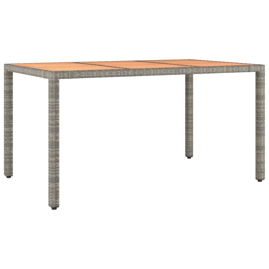 Set da Pranzo da Giardino 7 pz con Cuscini in Polyrattan Grigio | homemem39