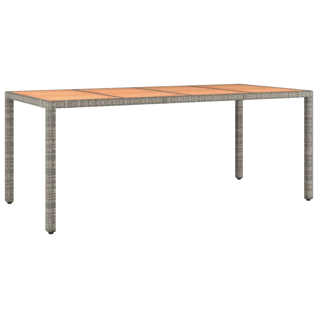 Set da Pranzo da Giardino 9 pz con Cuscini in Polyrattan Grigio | homemem39