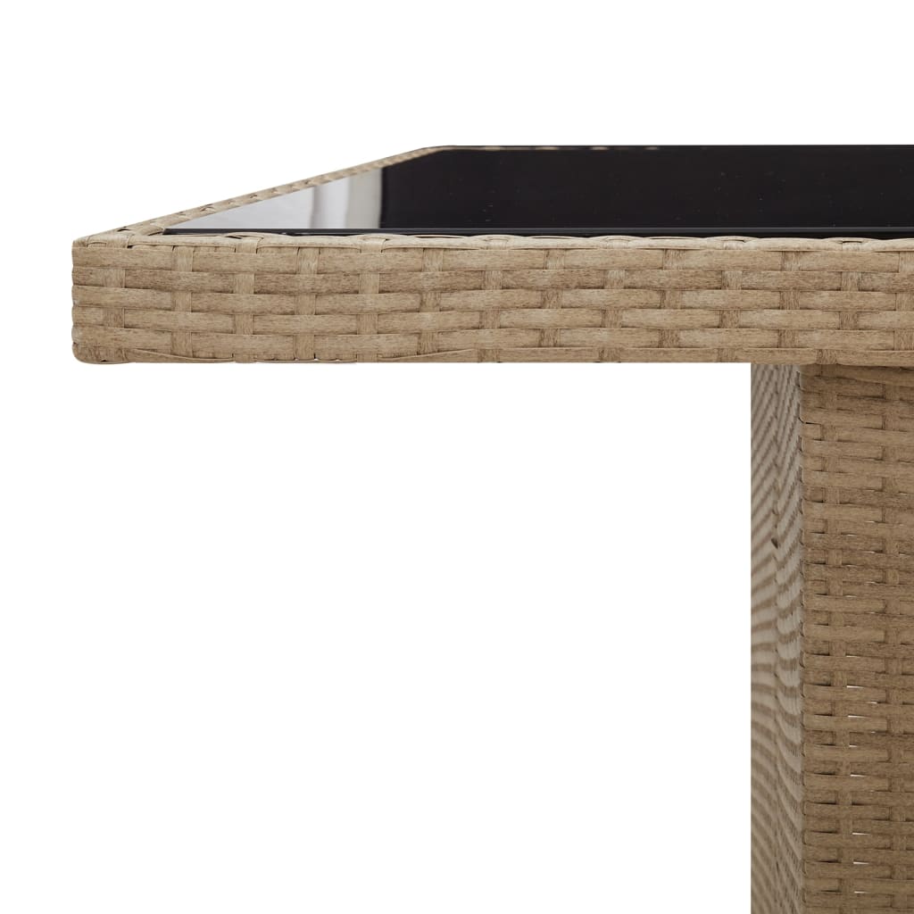 Set da Pranzo da Giardino 11 pz con Cuscini Beige in Polyrattan | homemem39