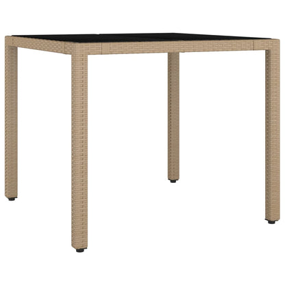 Set da Pranzo da Giardino 5 pz con Cuscini Beige in Polyrattan | homemem39
