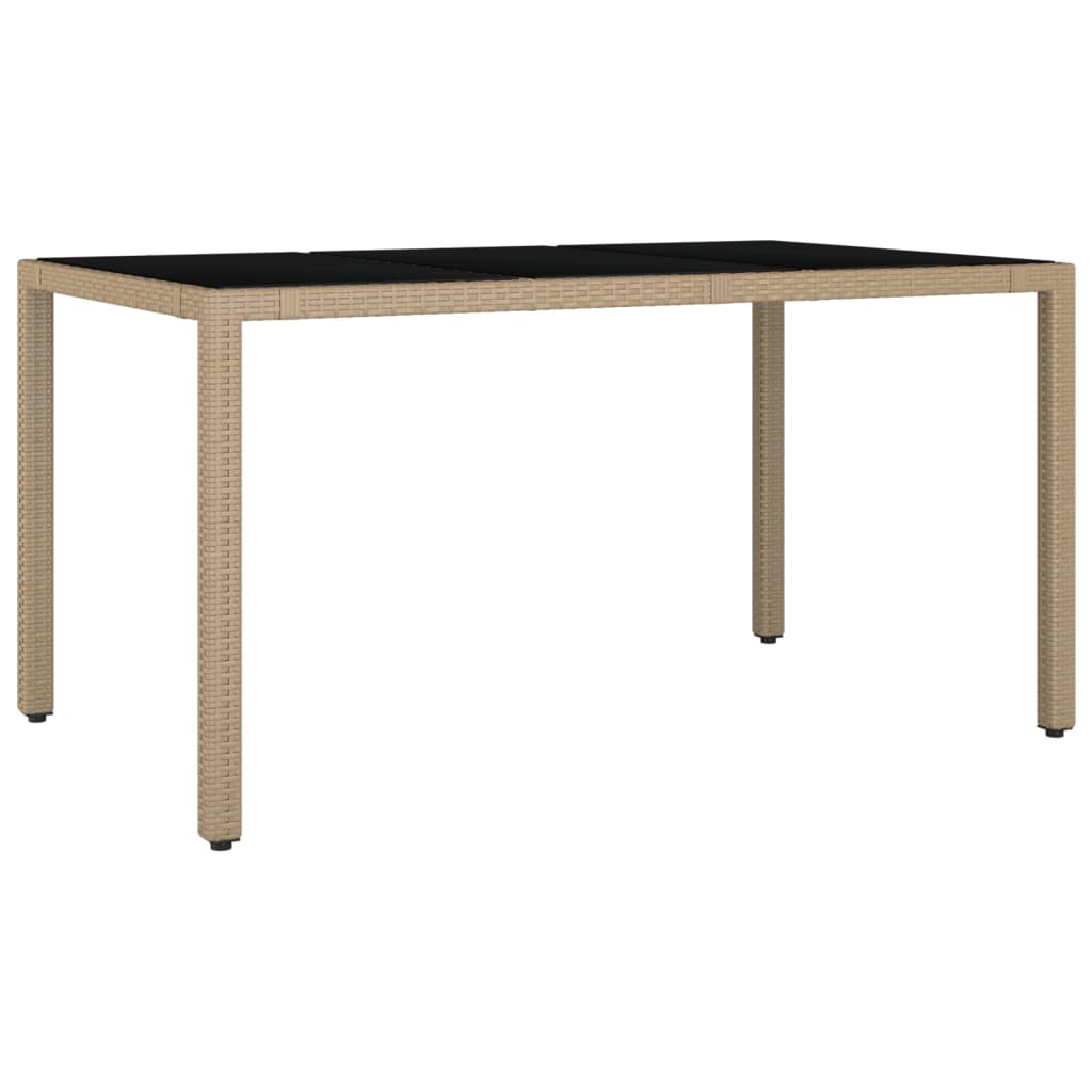 Set da Pranzo da Giardino 7 pz con Cuscini Beige in Polyrattan | homemem39
