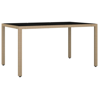 Set da Pranzo da Giardino 7 pz con Cuscini Beige in Polyrattan | homemem39