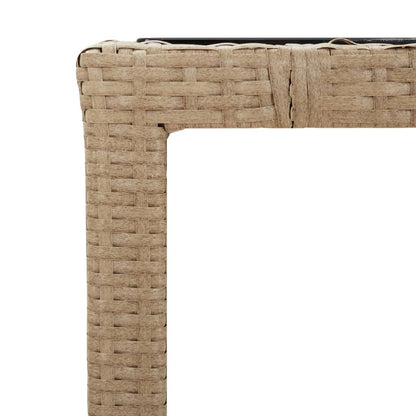 Set da Pranzo da Giardino 7 pz con Cuscini Beige in Polyrattan | homemem39