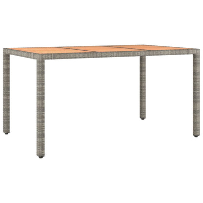 Set da Pranzo da Giardino 7 pz con Cuscini in Polyrattan Grigio | homemem39