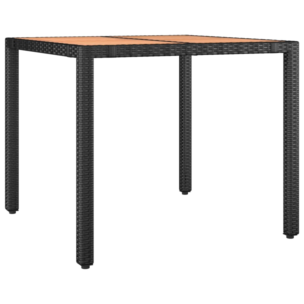 Set da Pranzo da Giardino 5 pz Nero con Cuscini in Polyrattan - homemem39