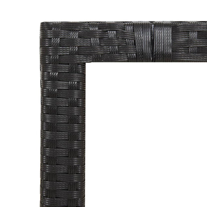 Set da Pranzo da Giardino 7 pz Nero con Cuscini in Polyrattan | homemem39