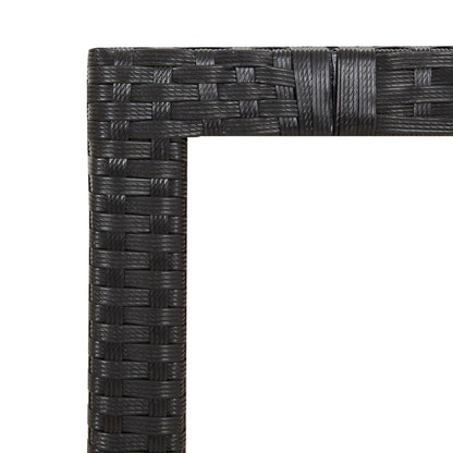 Set da Pranzo da Giardino 9 pz con Cuscini Nero in Polyrattan | homemem39