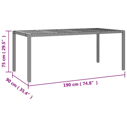 Set da Pranzo da Giardino 9 pz con Cuscini Nero in Polyrattan | homemem39