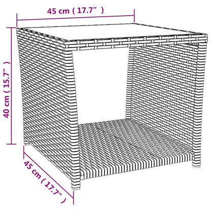 Set Mobili da Giardino 3 pz Nero Polyrattan e Acciaio | homemem39