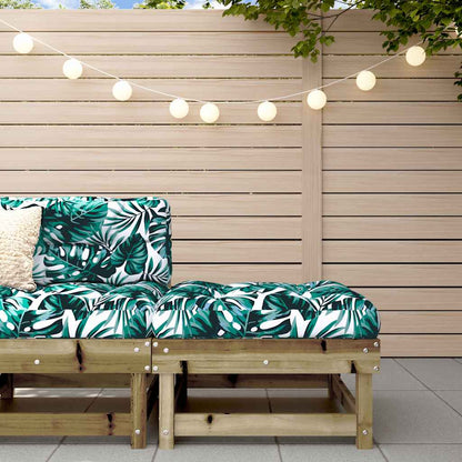 Poggiapiedi da Giardino con Cuscino in Legno Impregnato di Pino - homemem39