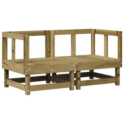 Divani Angolari con Cuscini 2 pz in Legno Impregnato di Pino - homemem39