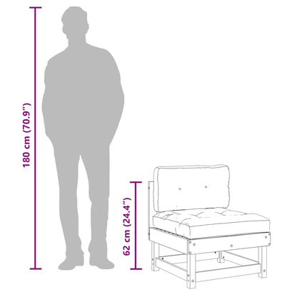 Divani Centrali con Cuscini 2 pz in Legno Massello di Douglas - homemem39