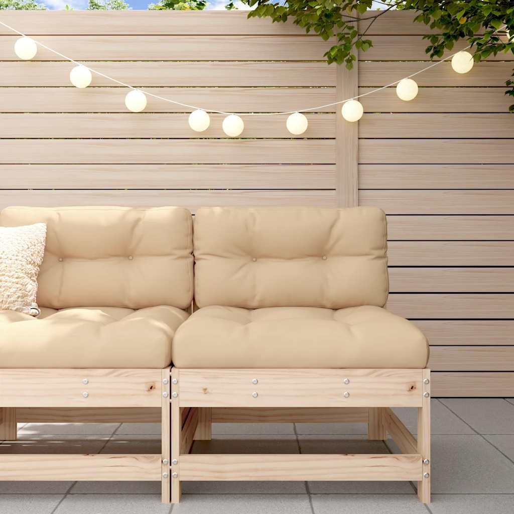 Divano Centrale con Cuscini in Legno di Pino - homemem39