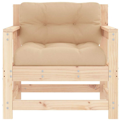 Sedie da Giardino con Cuscini 2 pz Legno Massello di Pino | homemem39