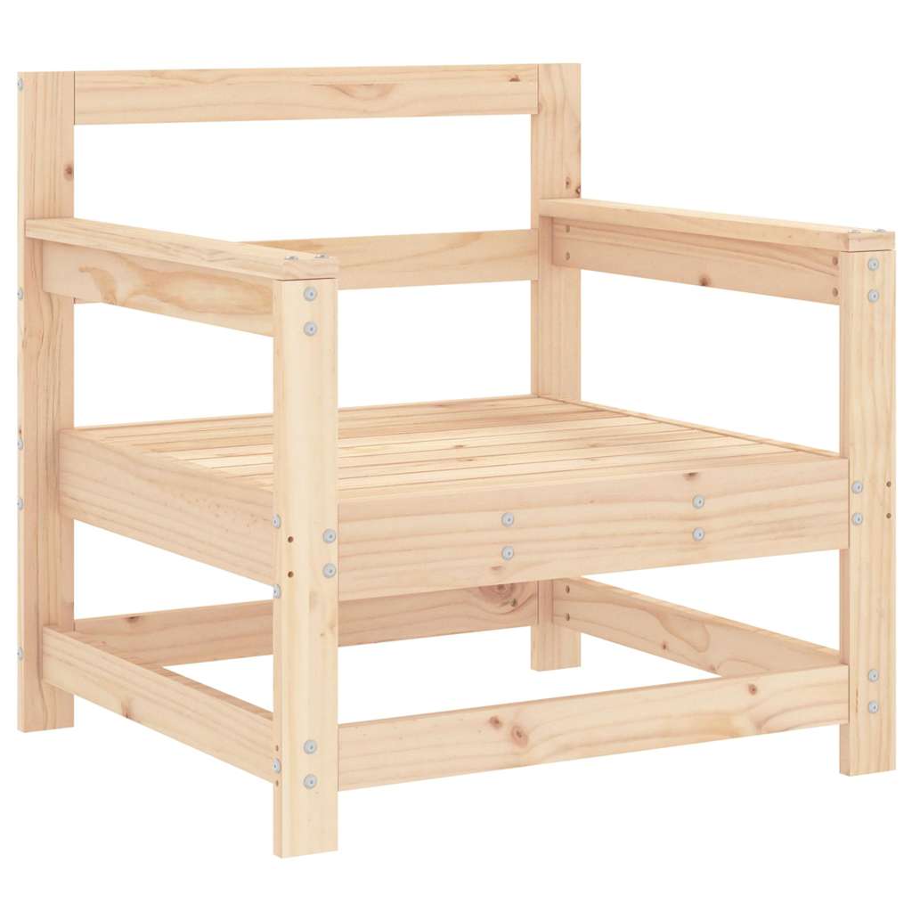 Sedie da Giardino con Cuscini 2 pz Legno Massello di Pino