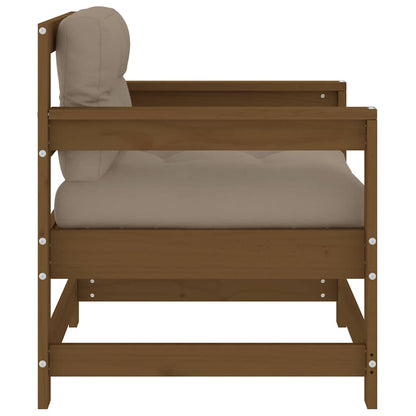 Sedie da Giardino con Cuscini 2pz Legno Massello di Pino Ambra - homemem39