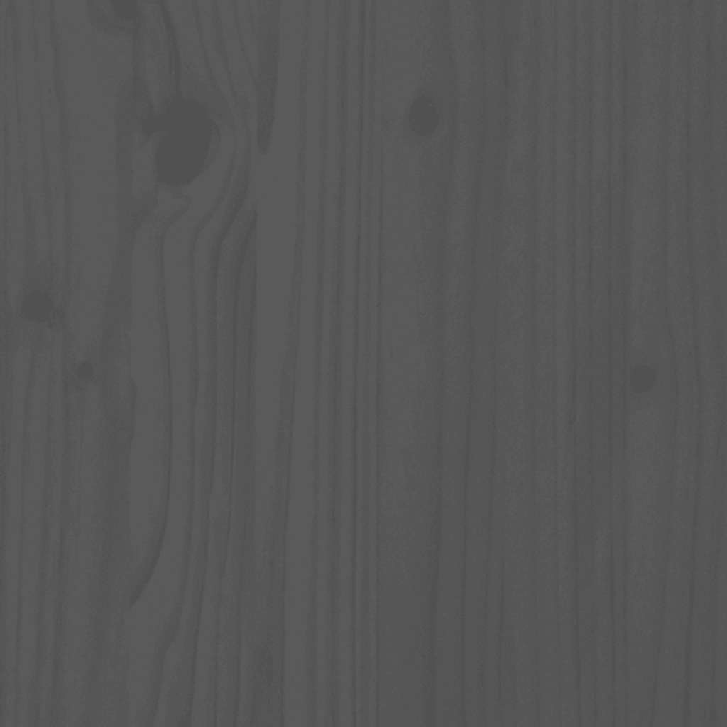 Poggiapiedi Giardino con Cuscini 2pz Legno Massello Pino Grigio