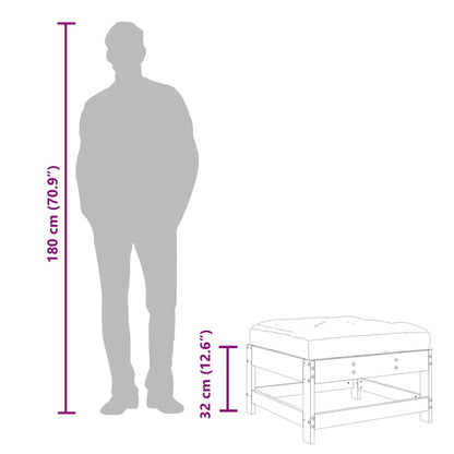 Poggiapiedi Giardino con Cuscini 2 pz Legno Massello di Douglas - homemem39