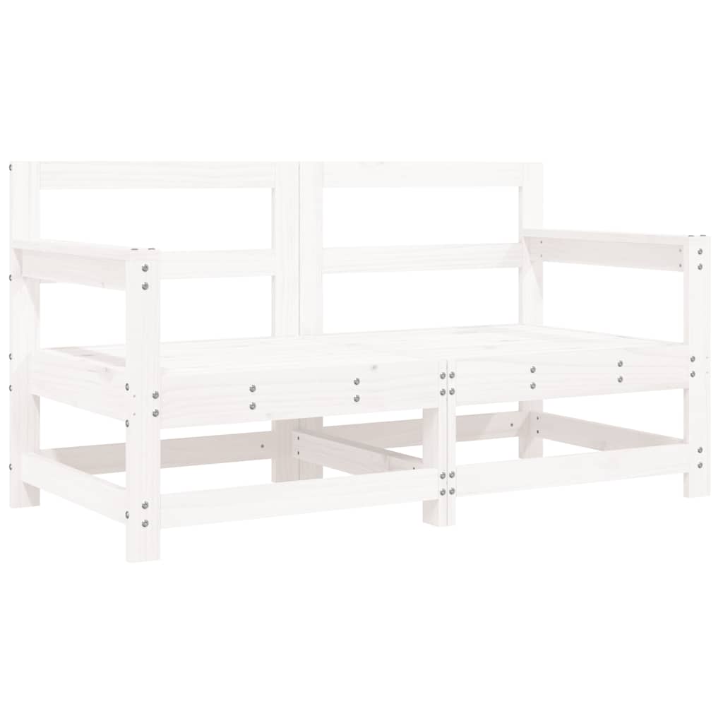 Sedie da Giardino con Cuscini 2pz Legno Massello di Pino Bianco | homemem39
