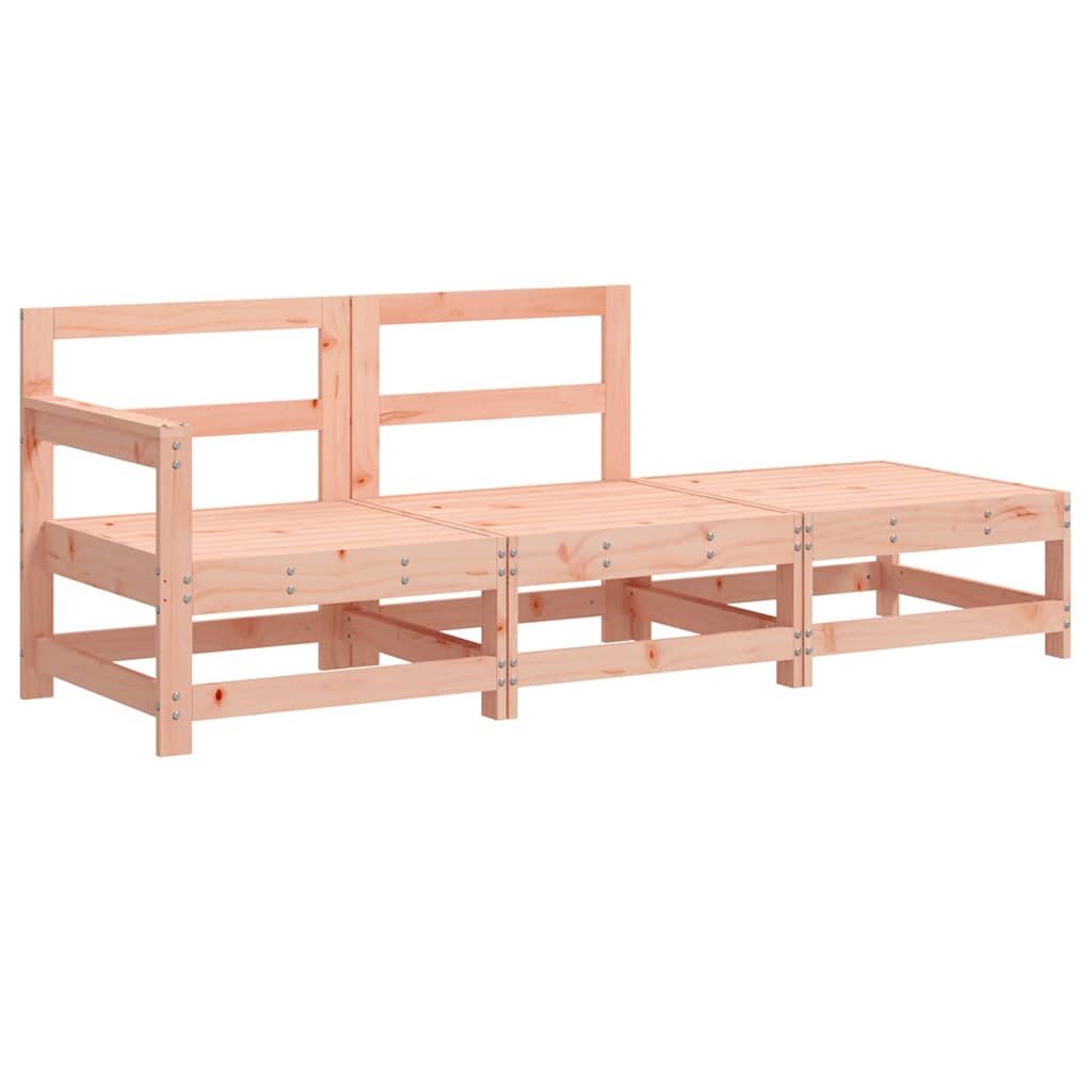 Set Divani Giardino 3pz con Cuscini Legno Massello di Douglas - homemem39