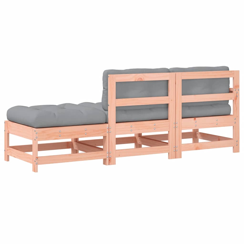 Set Divani Giardino 3pz con Cuscini Legno Massello di Douglas - homemem39