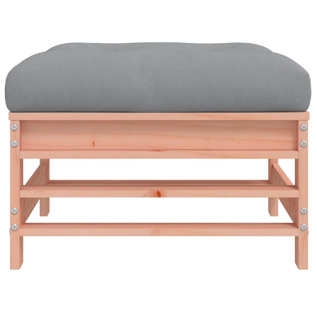 Poggiapiedi da Giardino con Cuscino Legno Massello di Douglas | homemem39