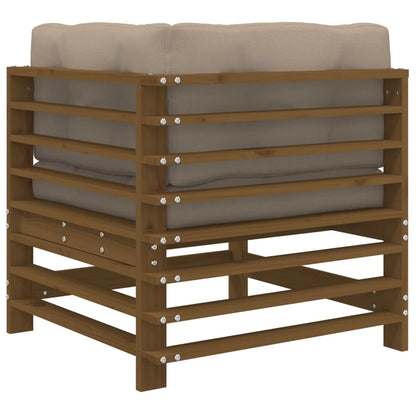 Divani Angolari con Cuscini 2pz Ambra in Legno Massello di Pino - homemem39