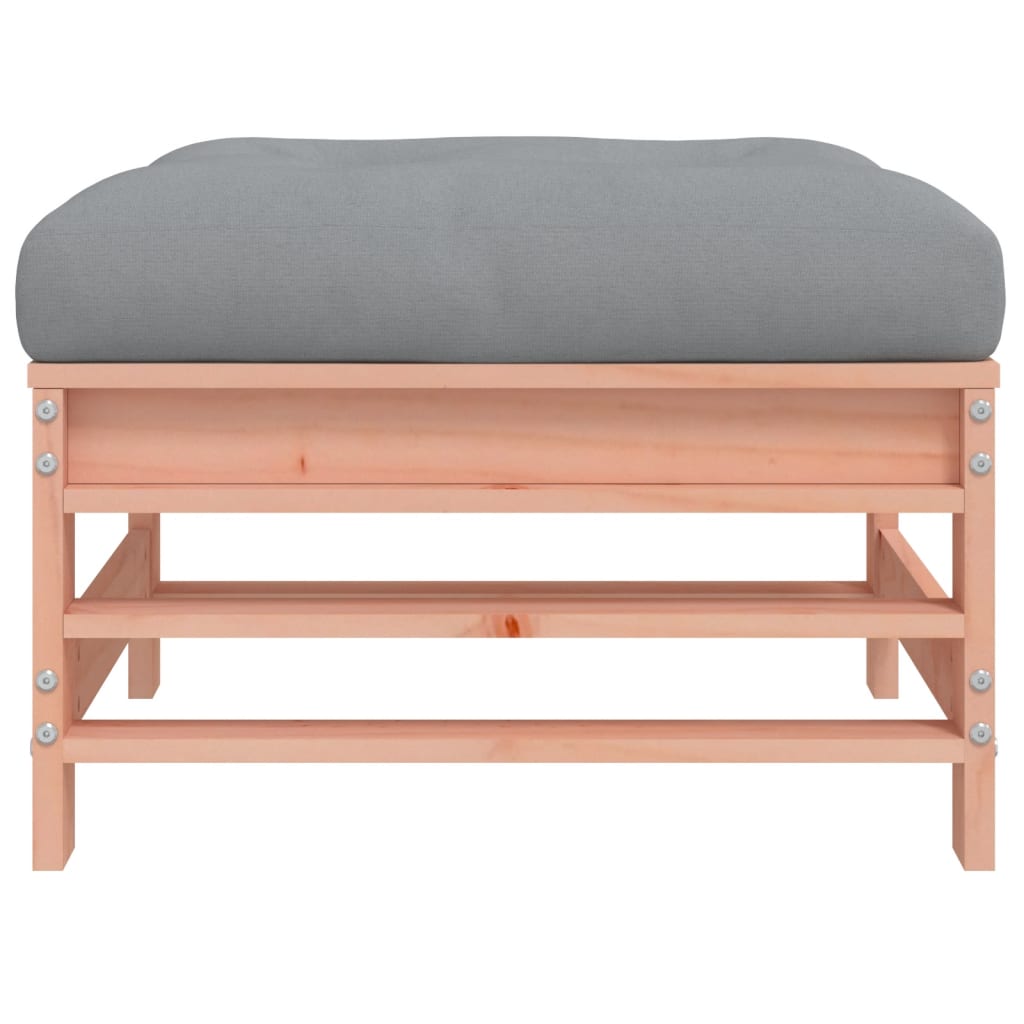 Poggiapiedi Giardino con Cuscini 2 pz Legno Massello di Douglas - homemem39