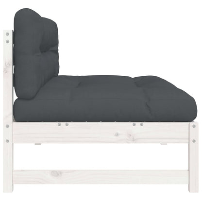 Divano Centrale 120x80 cm in Legno Massello di Pino Bianco - homemem39