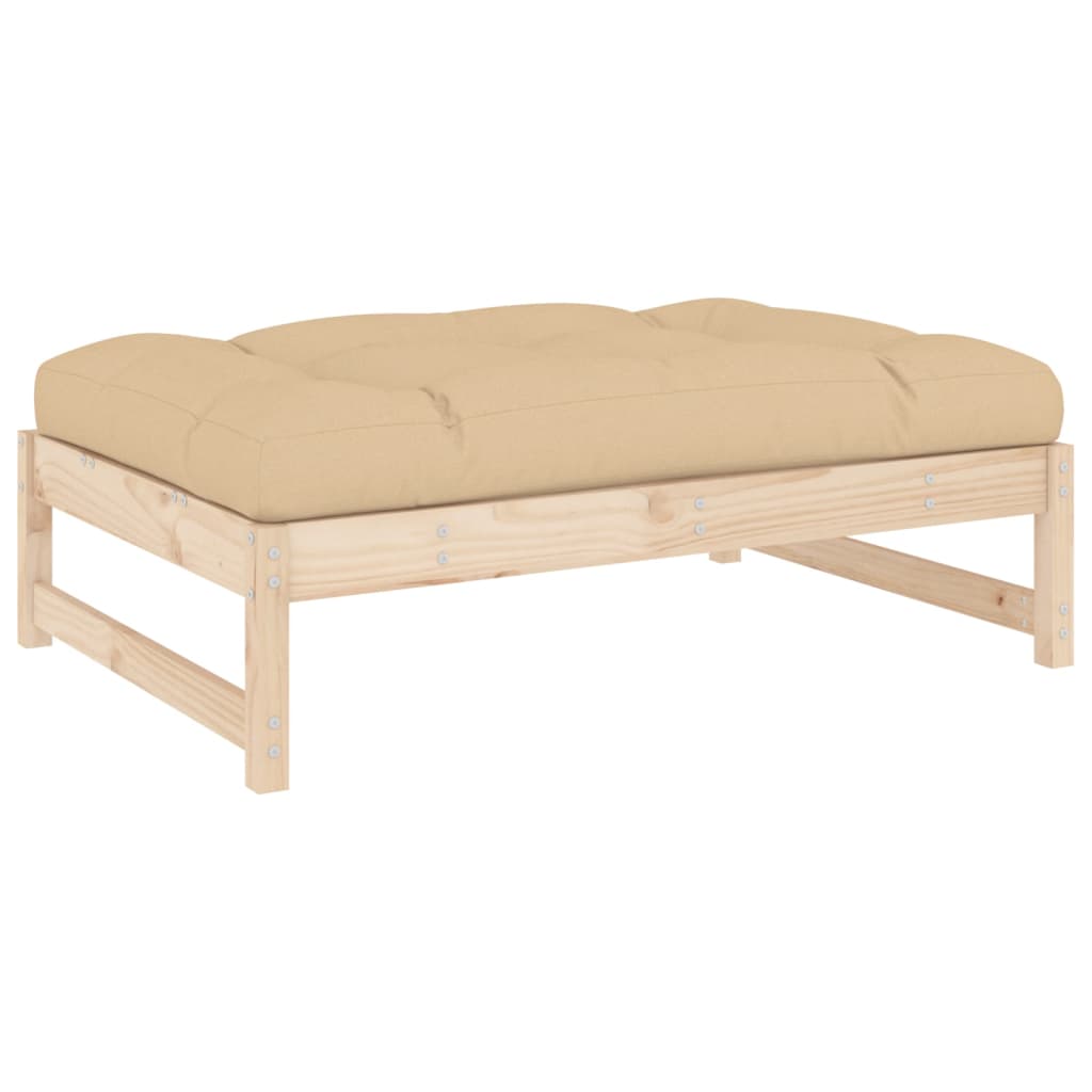 Poggiapiedi da Giardino 120x80 cm in Legno Massello di Pino | homemem39