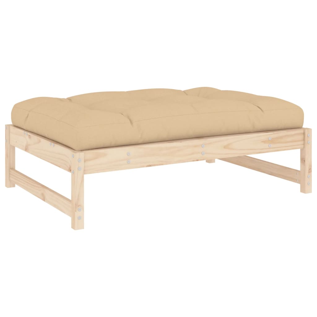 Poggiapiedi da Giardino 120x80 cm in Legno Massello di Pino | homemem39