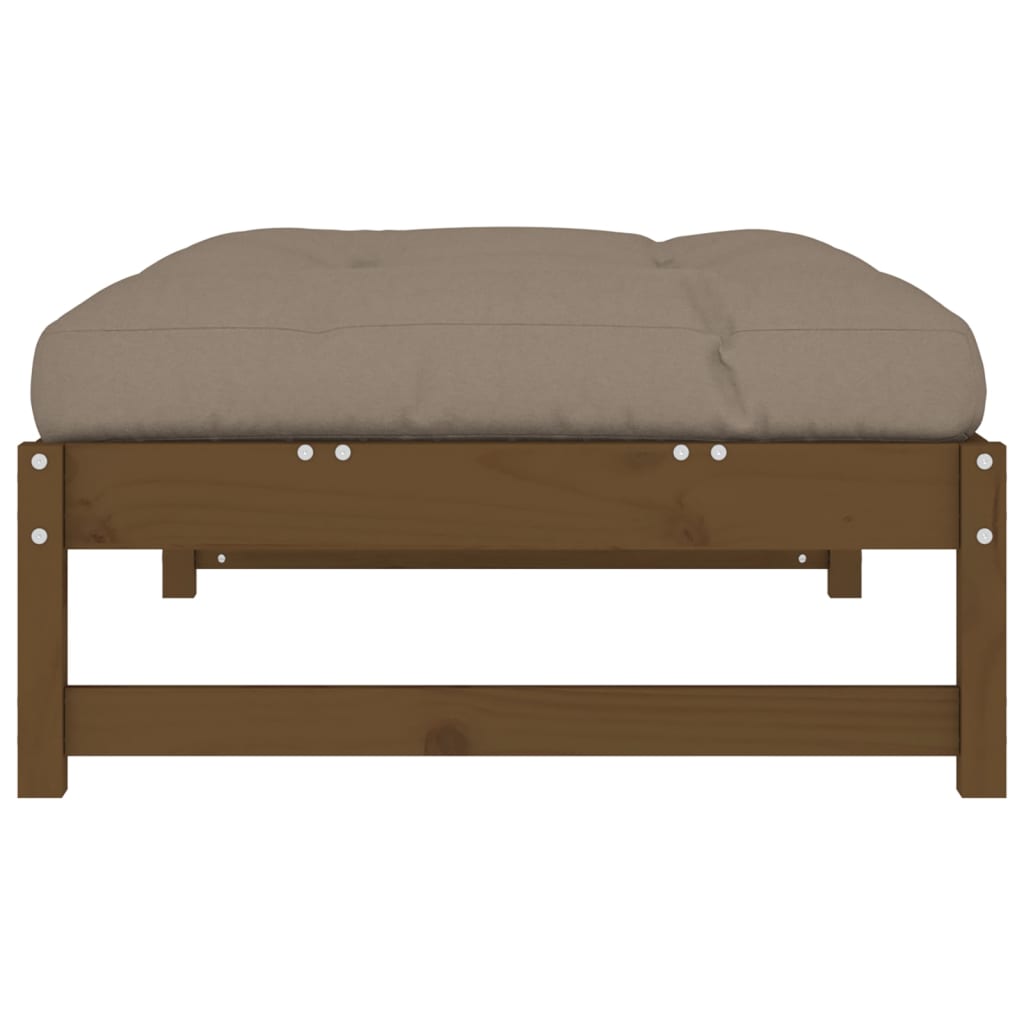 Poggiapiedi Giardino Marrone Ambra 120x80cm Legno Massello Pino | homemem39