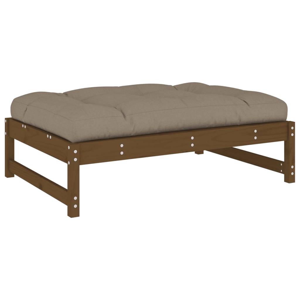 Poggiapiedi Giardino Marrone Ambra 120x80cm Legno Massello Pino | homemem39