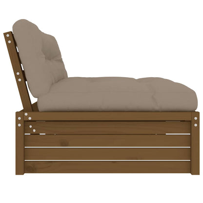 Divano Centrale Marrone Ambra 120x80 cm Legno Massello di Pino - homemem39